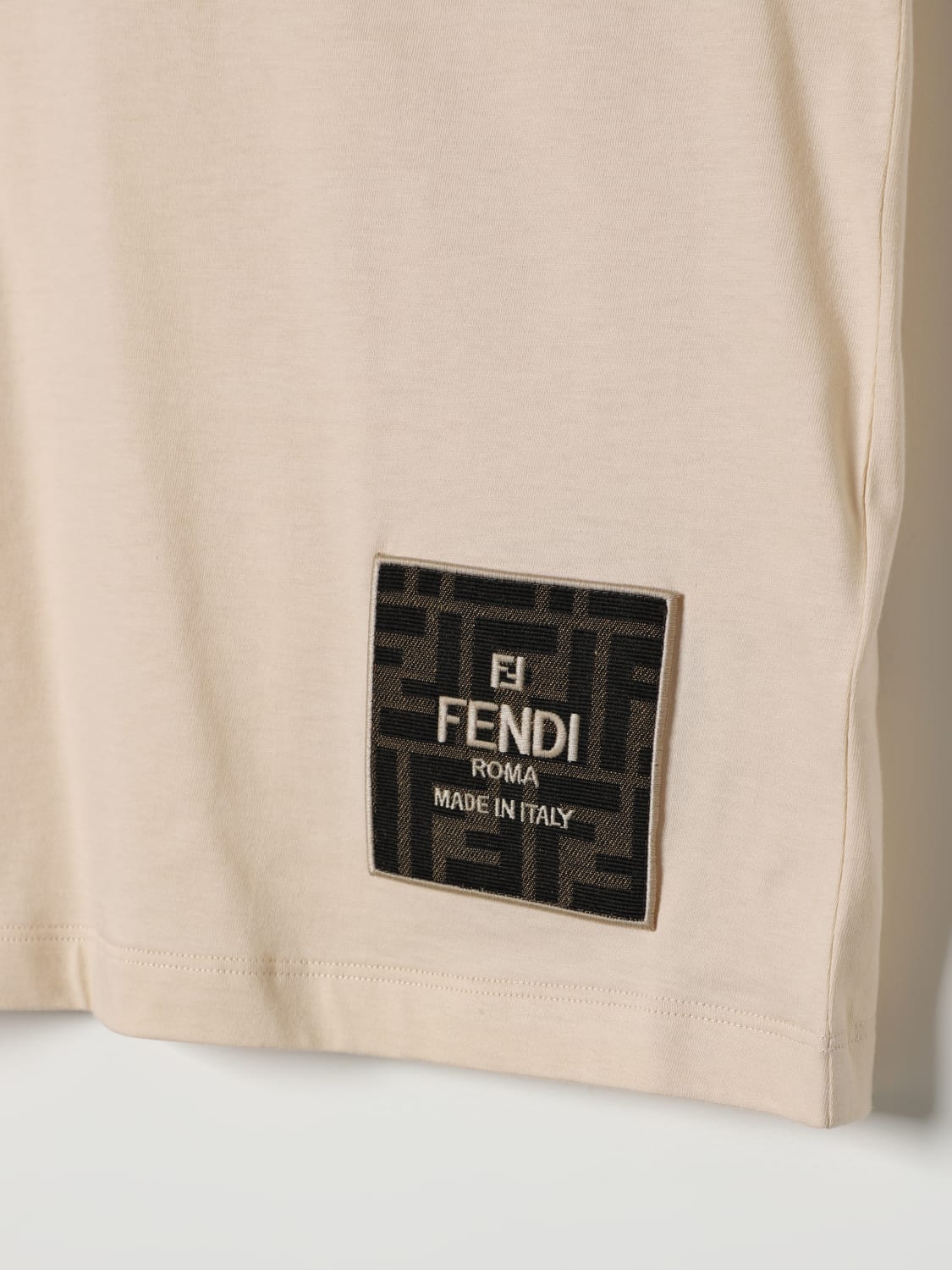 FENDI T-SHIRT: T-shirt kids Fendi Kids, Beige - Img 3