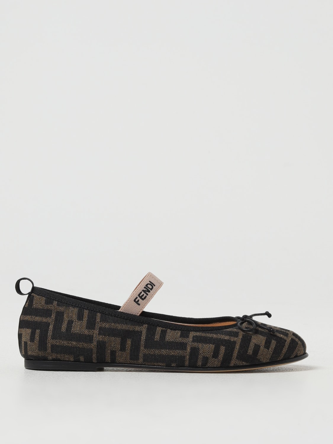 FENDI SHOES: Shoes kids Fendi Kids, Tobacco - Img 1