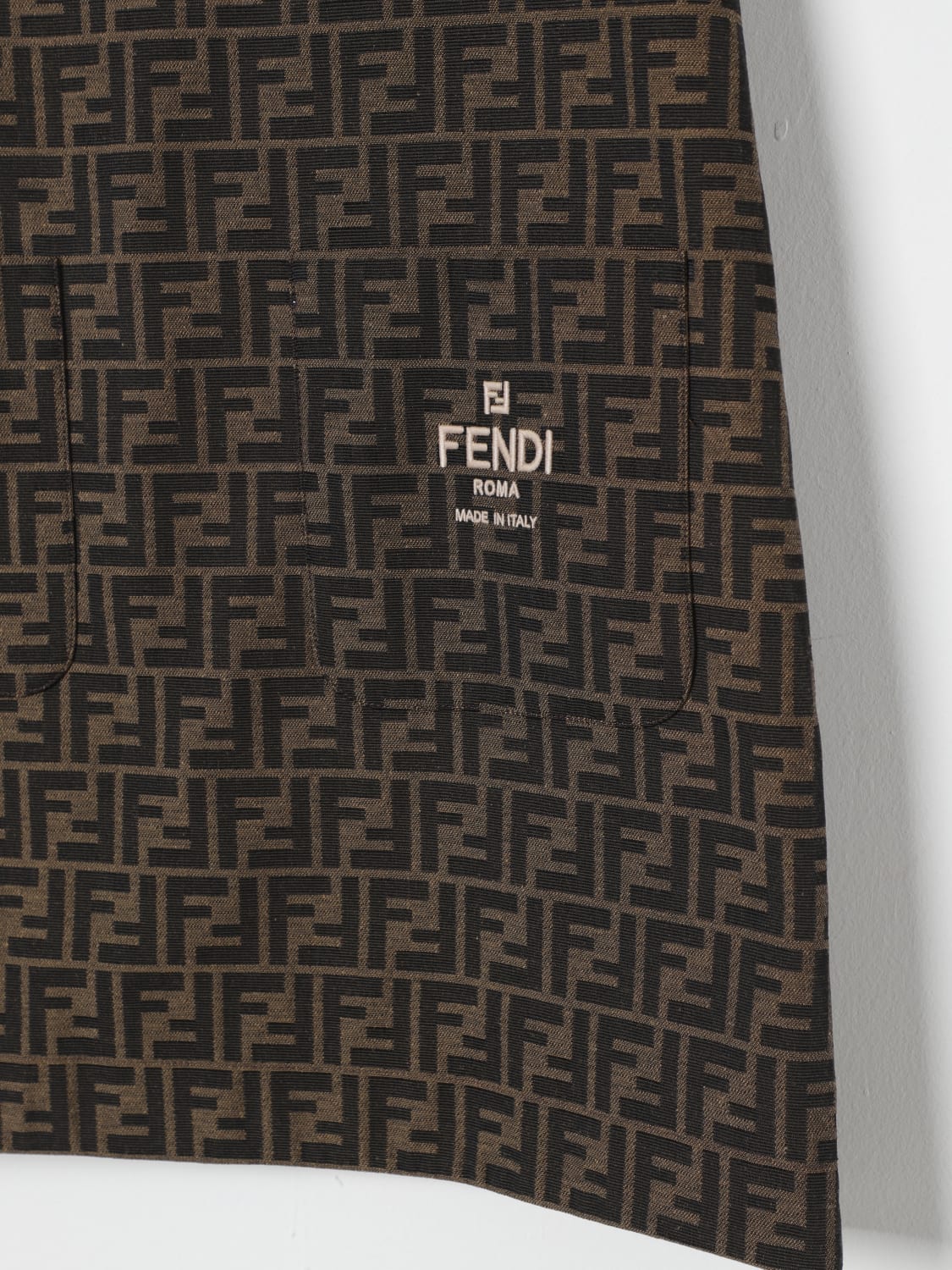 FENDI 连衣裙: 连衣裙 儿童 Fendi Kids, 烟草色 - Img 3