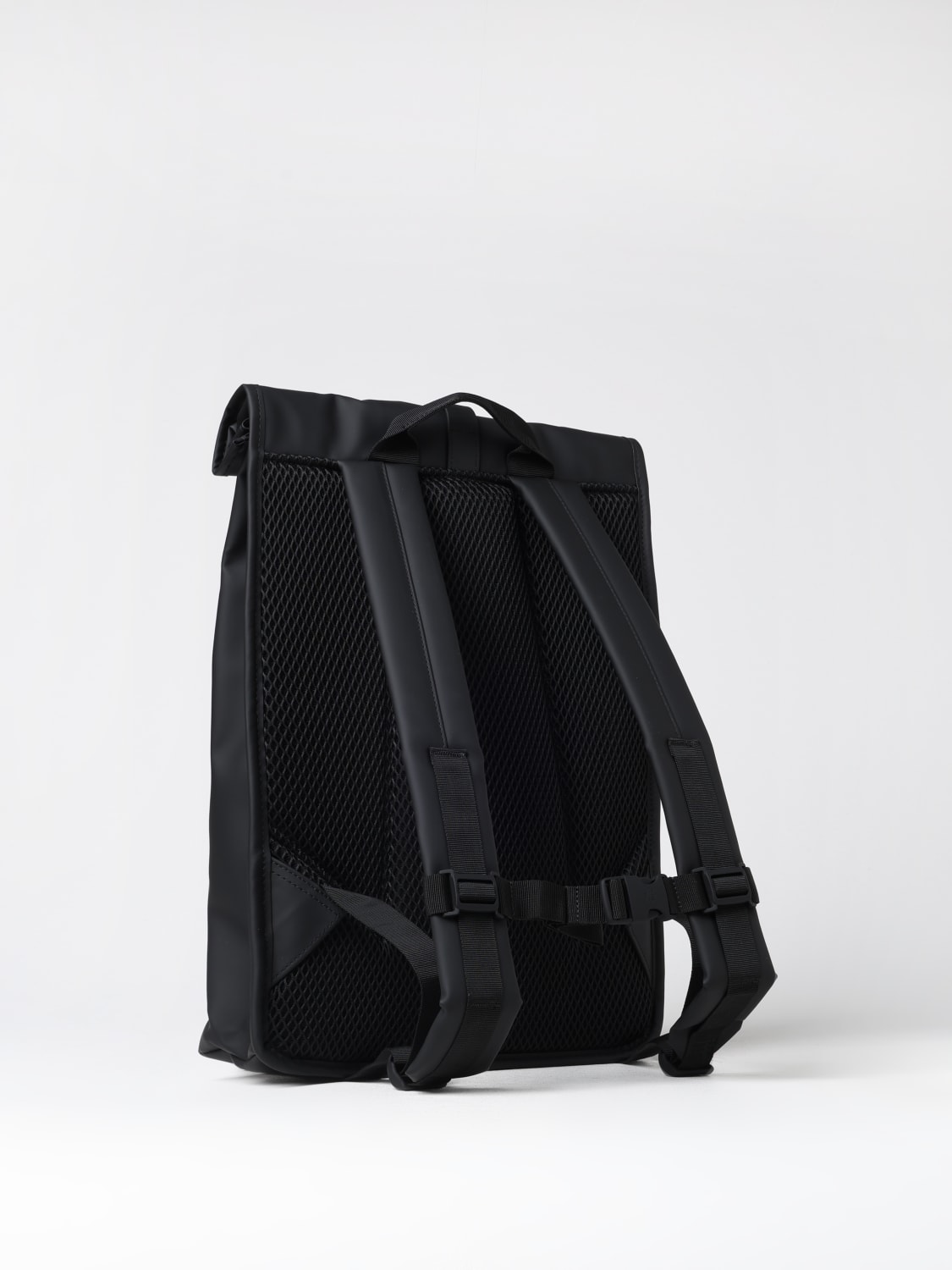 RAINS ZAINO: Zaino Rolltop Rucksack Rains impermeabile in tessuto gommato , Nero - Img 2