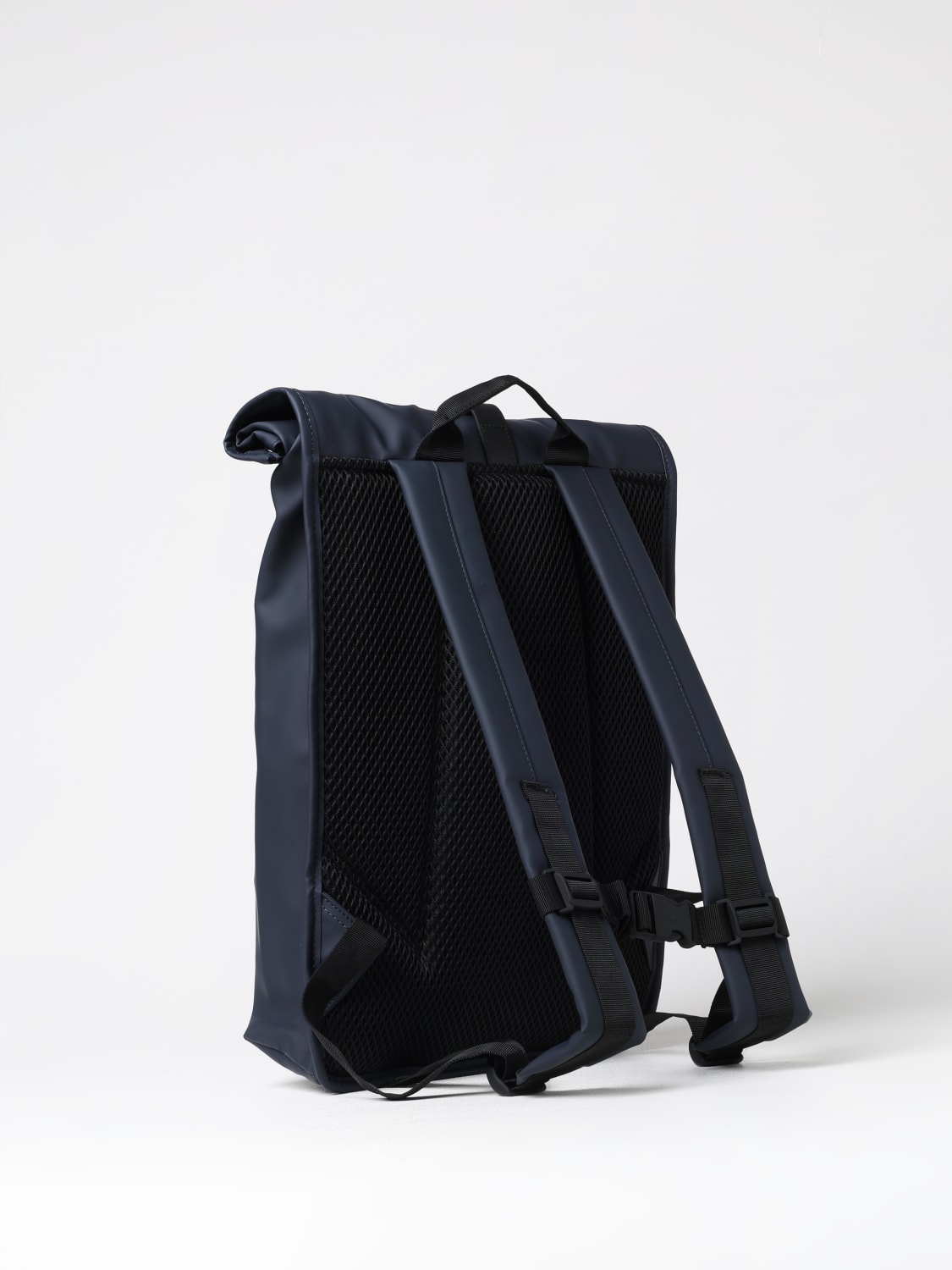 RAINS ZAINO: Zaino Rolltop Rucksack Rains impermeabile in tessuto gommato , Blue Navy - Img 2