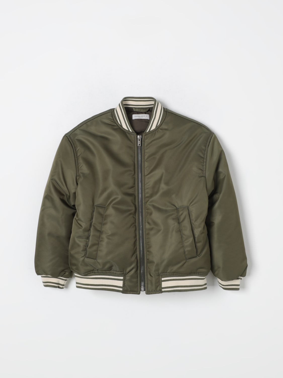 GOLDEN GOOSE VESTE: Veste enfant Golden Goose, Vert Militaire - Img 1