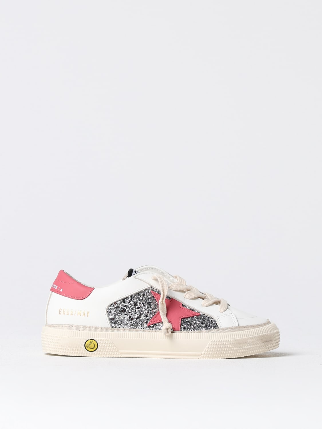 GOLDEN GOOSE SNEAKERS: Sneakers May Golden Goose in pelle , Bianco - Img 1