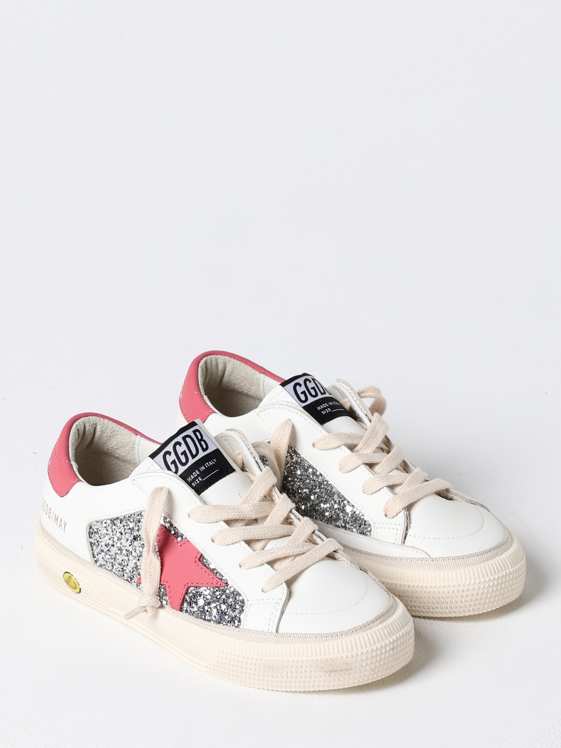 GOLDEN GOOSE SNEAKERS: Sneakers May Golden Goose in pelle , Bianco - Img 2