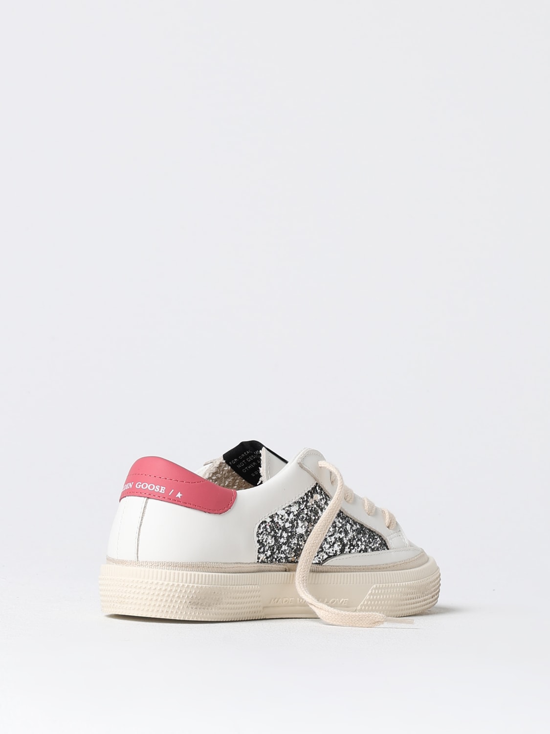 GOLDEN GOOSE SNEAKERS: Sneakers May Golden Goose in pelle , Bianco - Img 3