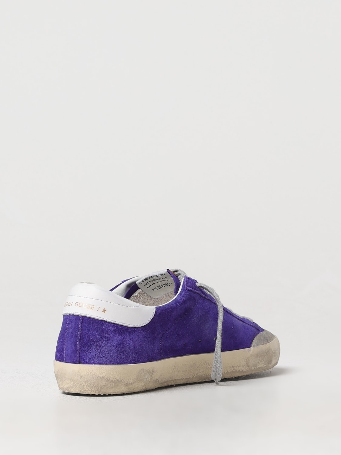 GOLDEN GOOSE SNEAKERS: Sneakers Super-Star Golden Goose in camoscio used , Viola - Img 3