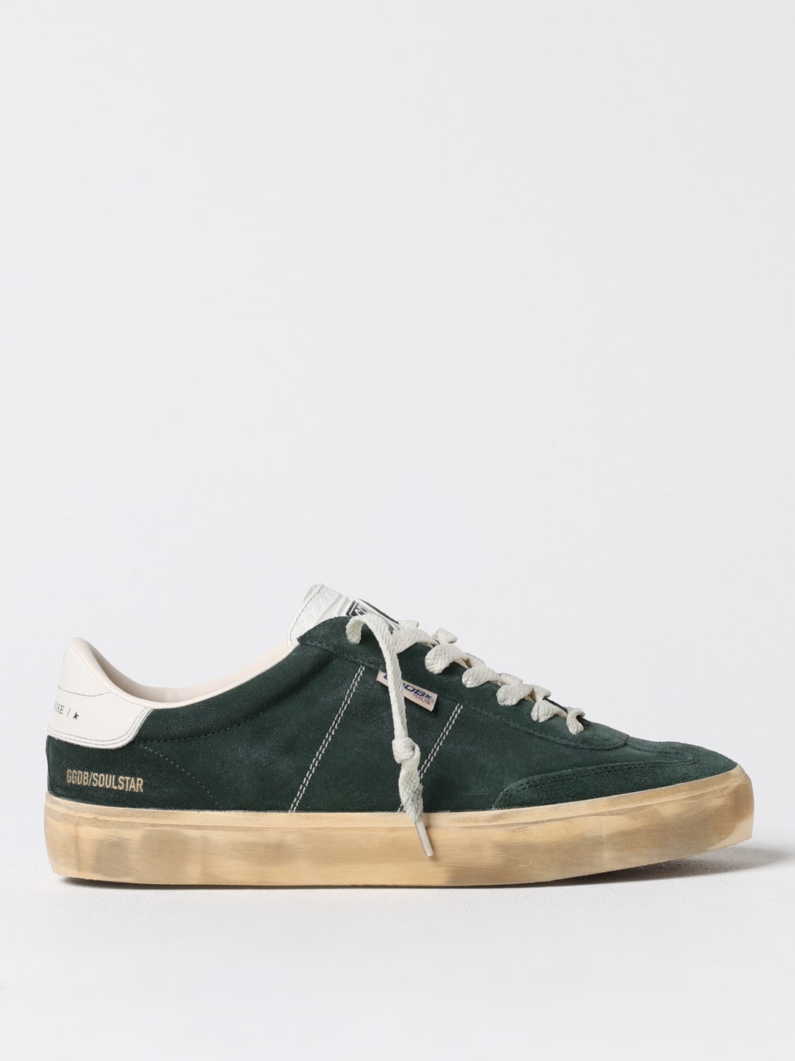 GOLDEN GOOSE SNEAKERS: Sneakers Soul Star Golden Goose in camoscio used , Verde - Img 1