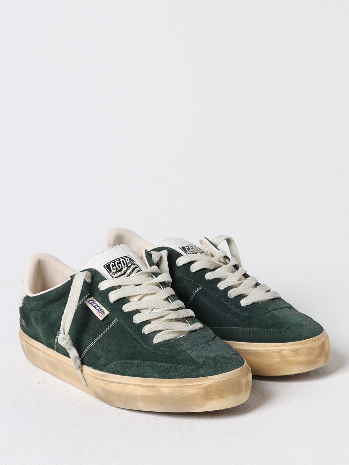 GOLDEN GOOSE SNEAKERS: Sneakers Soul Star Golden Goose in camoscio used , Verde - Img 2