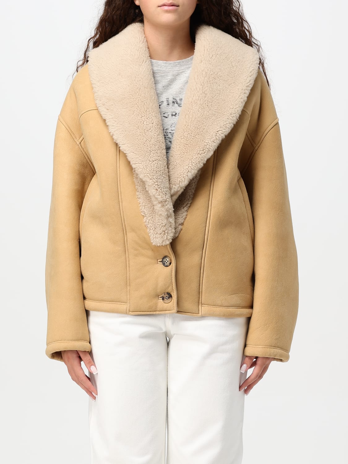 GOLDEN GOOSE JACKET: Jacket woman Golden Goose, Beige - Img 1