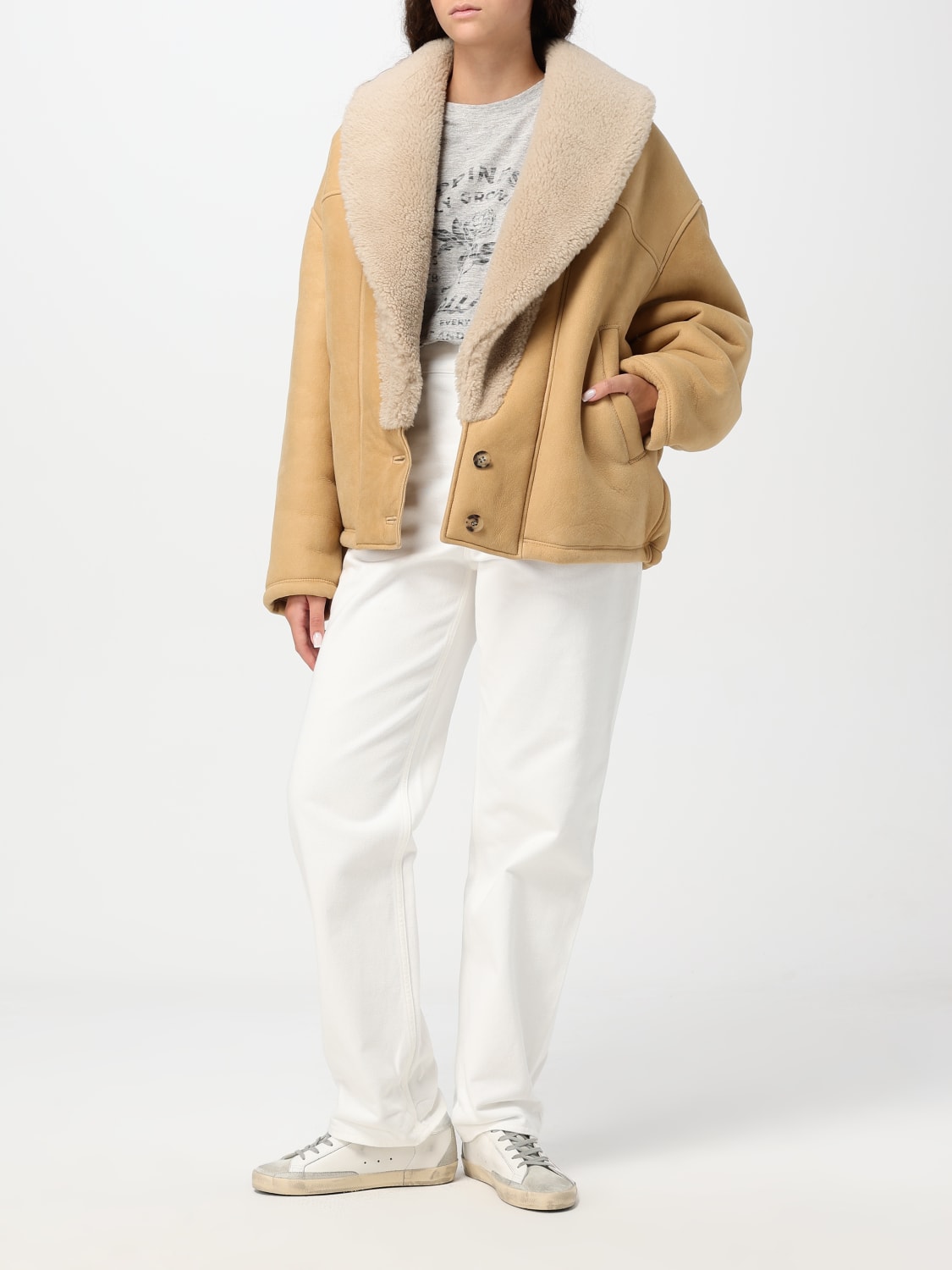 GOLDEN GOOSE JACKET: Jacket woman Golden Goose, Beige - Img 2