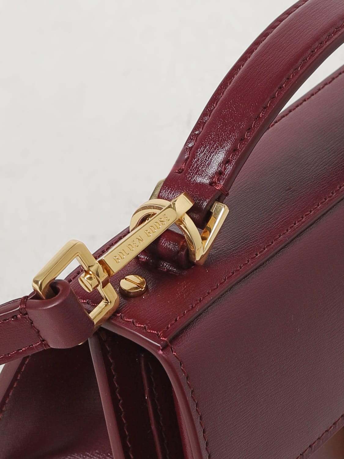 GOLDEN GOOSE MINI BAG: Shoulder bag woman Golden Goose, Burgundy - Img 3