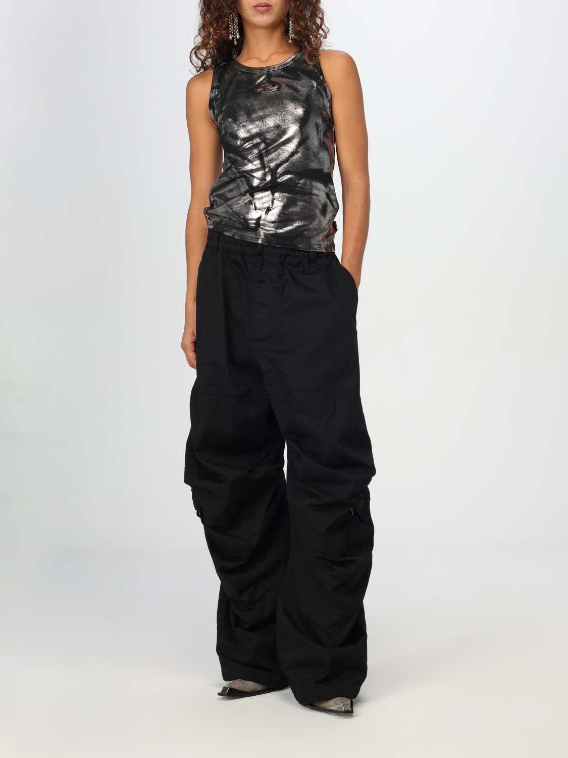 DIESEL TOP: T-shirt woman Diesel, Black - Img 2