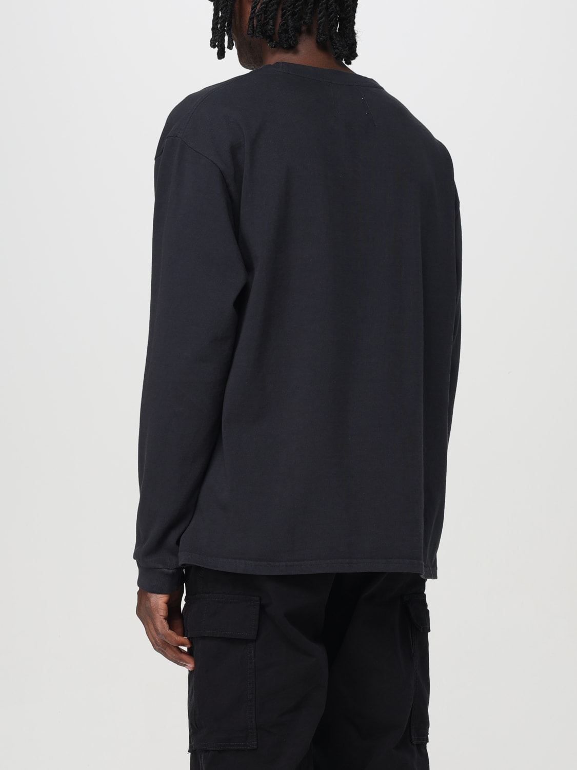 RHUDE SWEATER: Rhude long-sleeve sweater with maxi logo, Black - Img 2