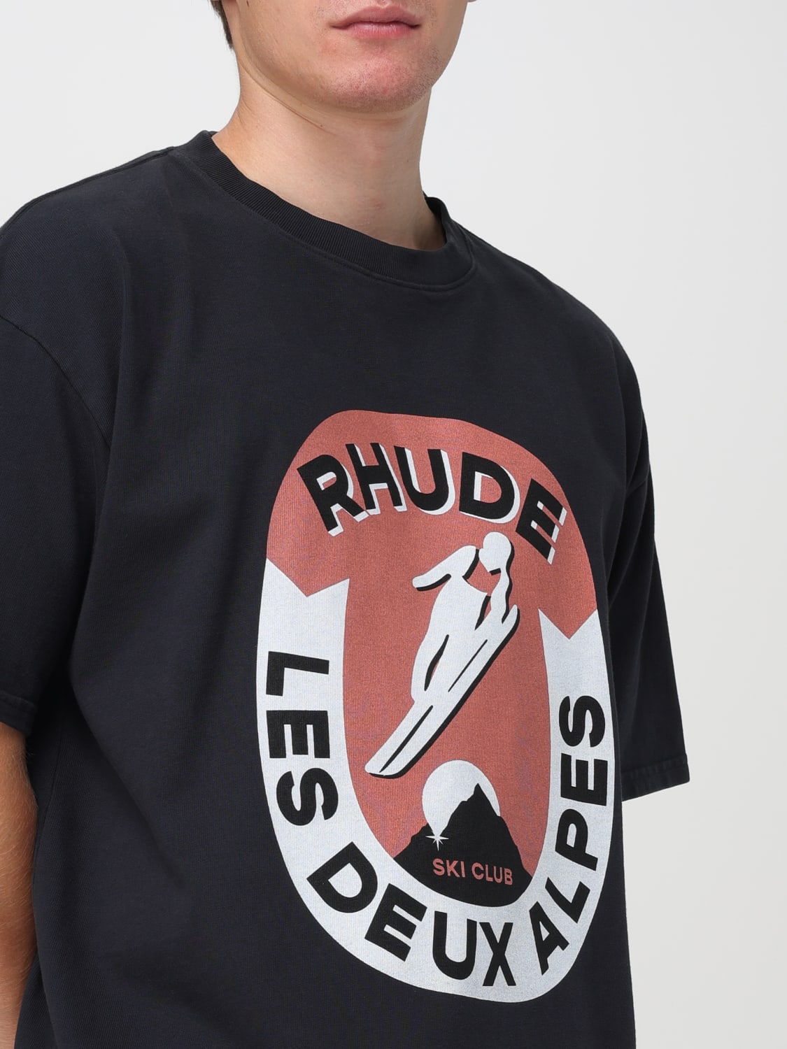 RHUDE T-SHIRT: T-shirt men Rhude, Black - Img 4