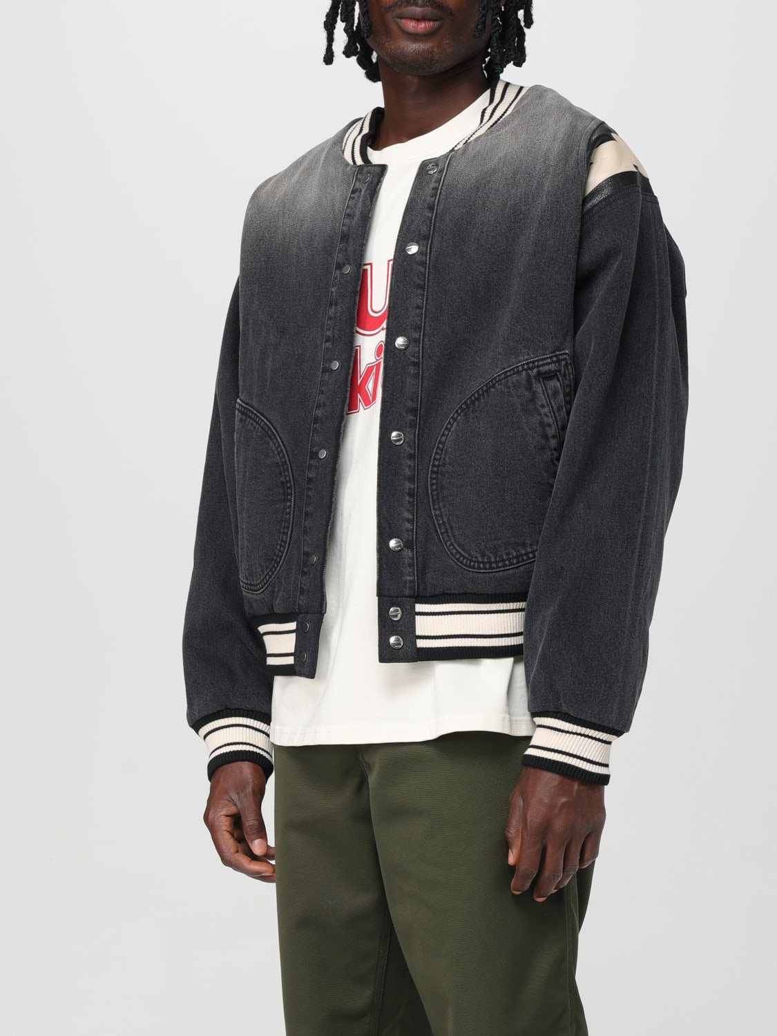 RHUDE 外套: 外套 男士 Rhude, 黑色 - Img 4