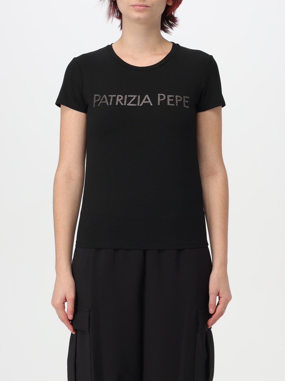 PATRIZIA PEPE T-SHIRT: T-shirt Patrizia Pepe in cotone , Nero - Img 1