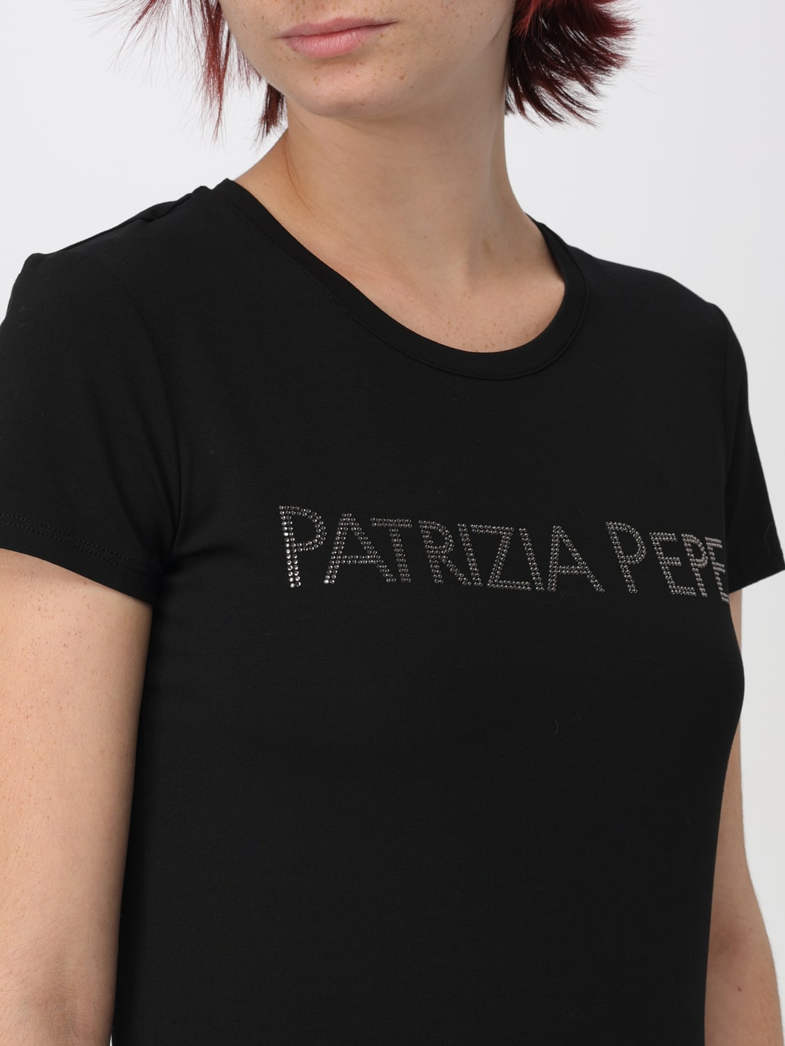 PATRIZIA PEPE T-SHIRT: T-shirt Patrizia Pepe in cotone , Nero - Img 3