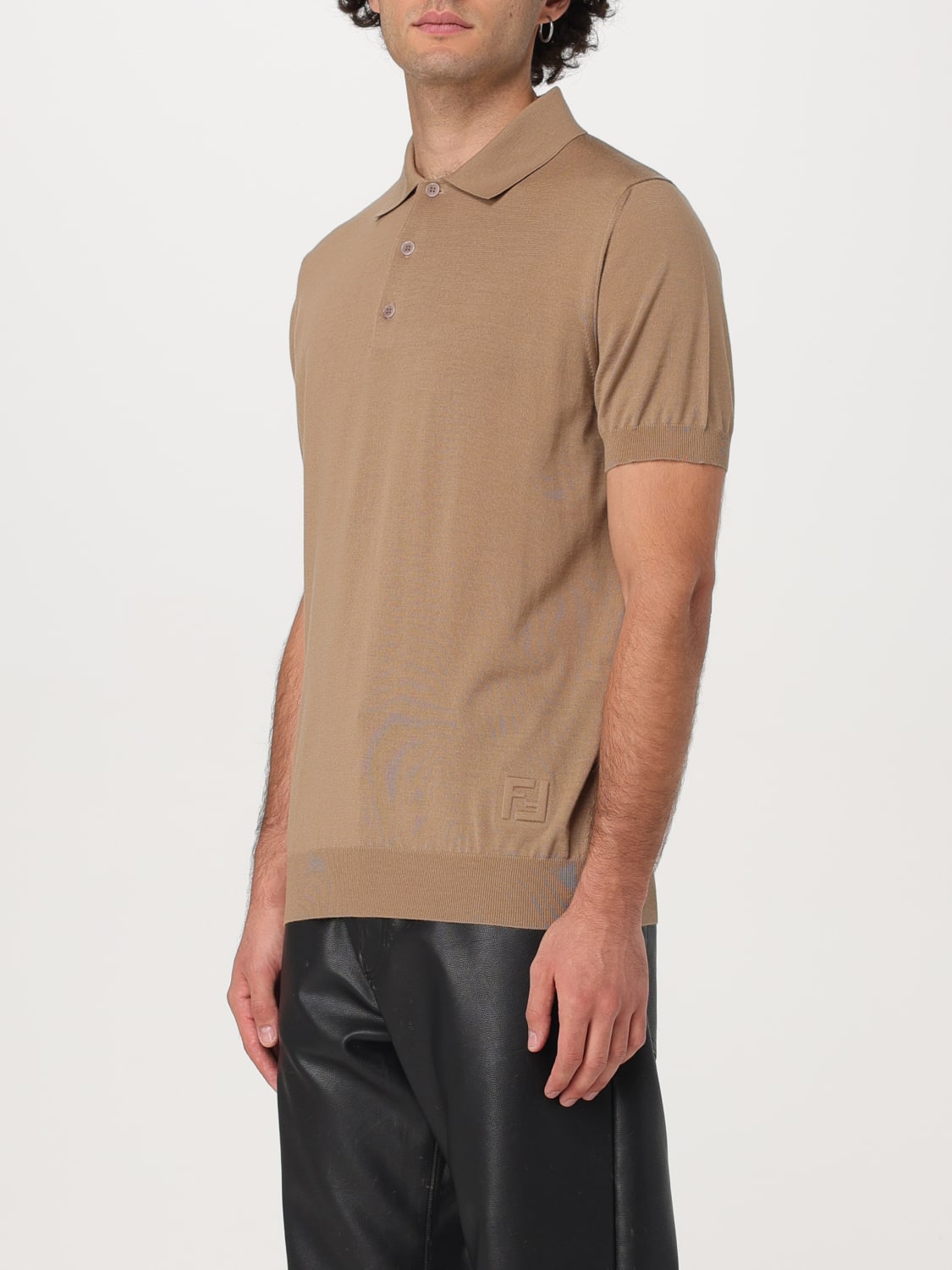 FENDI POLO SHIRT: Sweater men Fendi, Beige - Img 4