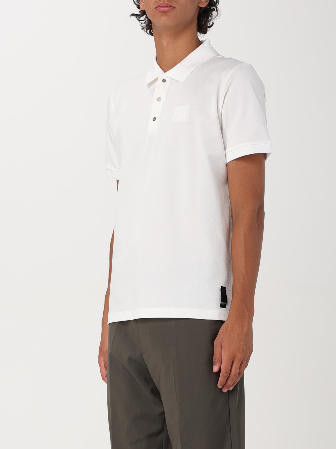 FENDI POLO SHIRT: Polo shirt men Fendi, Milk - Img 4