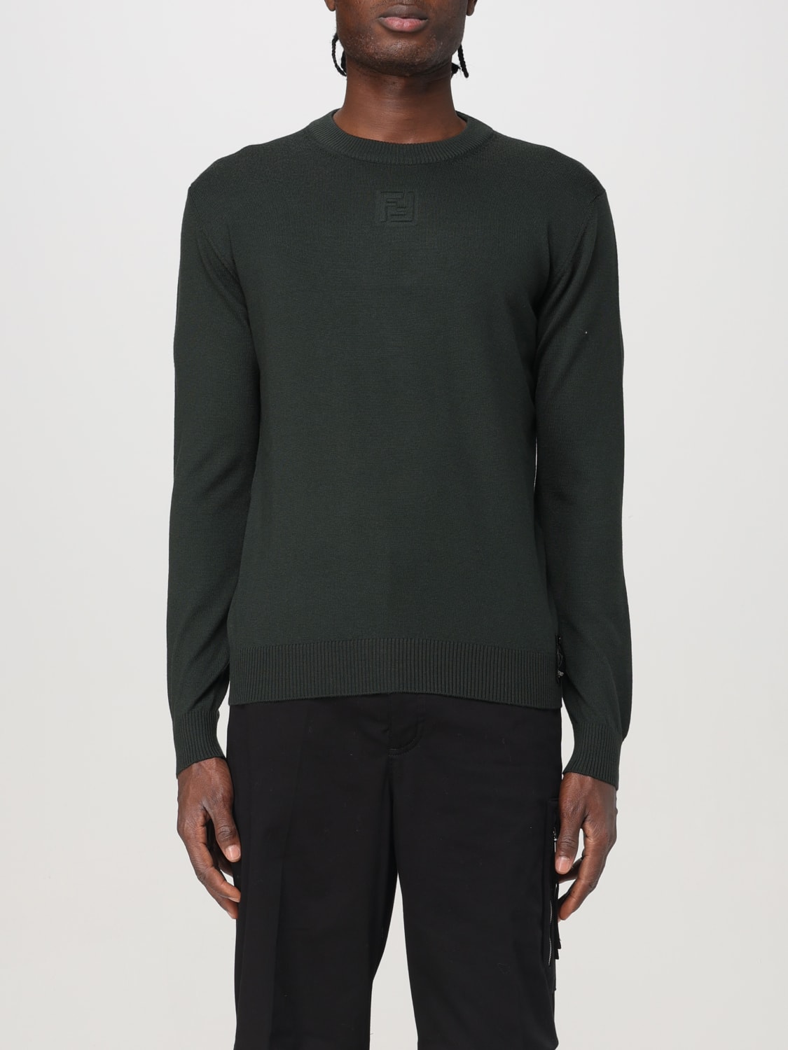 FENDI SWEATER: Sweater men Fendi, Green - Img 1