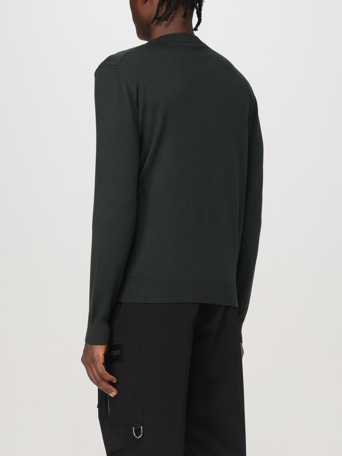 FENDI SWEATER: Sweater men Fendi, Green - Img 3