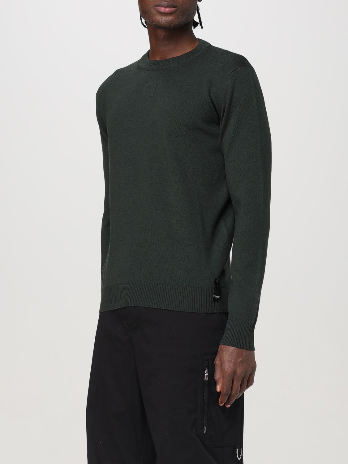 FENDI SWEATER: Sweater men Fendi, Green - Img 4