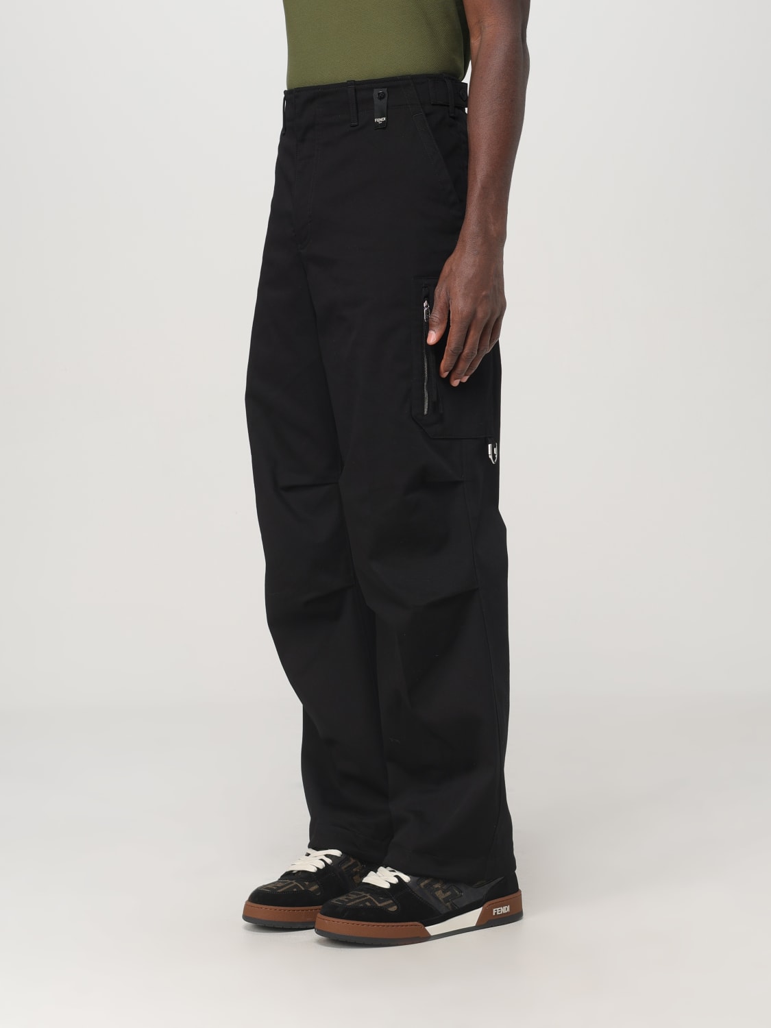 FENDI PANTS: Pants men Fendi, Black - Img 4