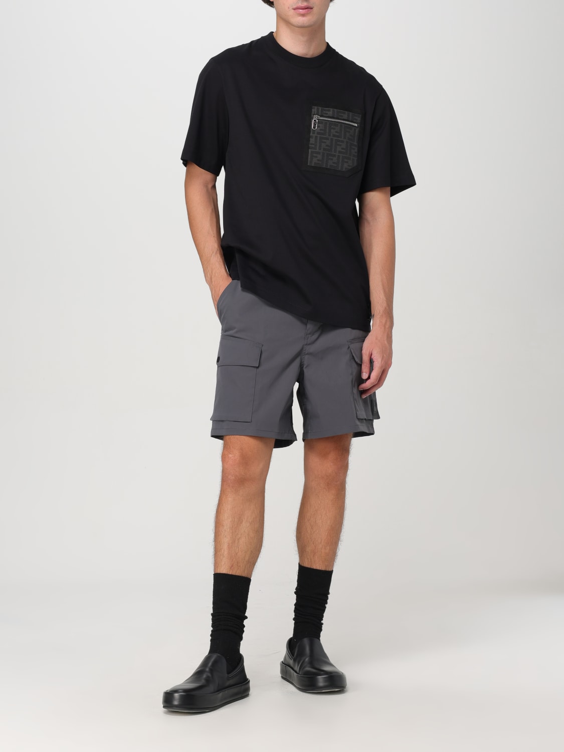 FENDI T-SHIRT: T-shirt men Fendi, Black - Img 2