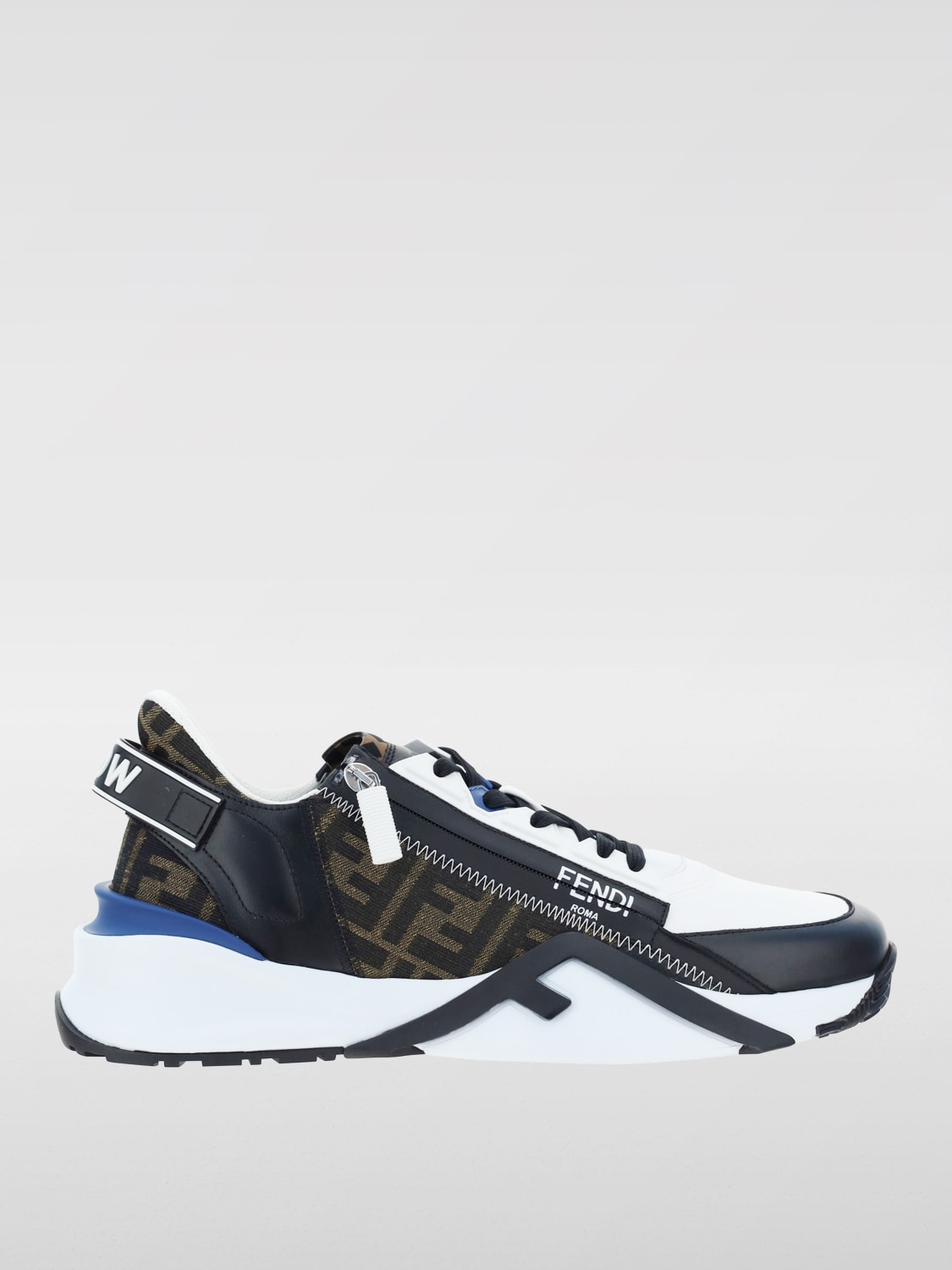 Giglio Sneakers Flow Fendi in pelle e tessuto jacquard