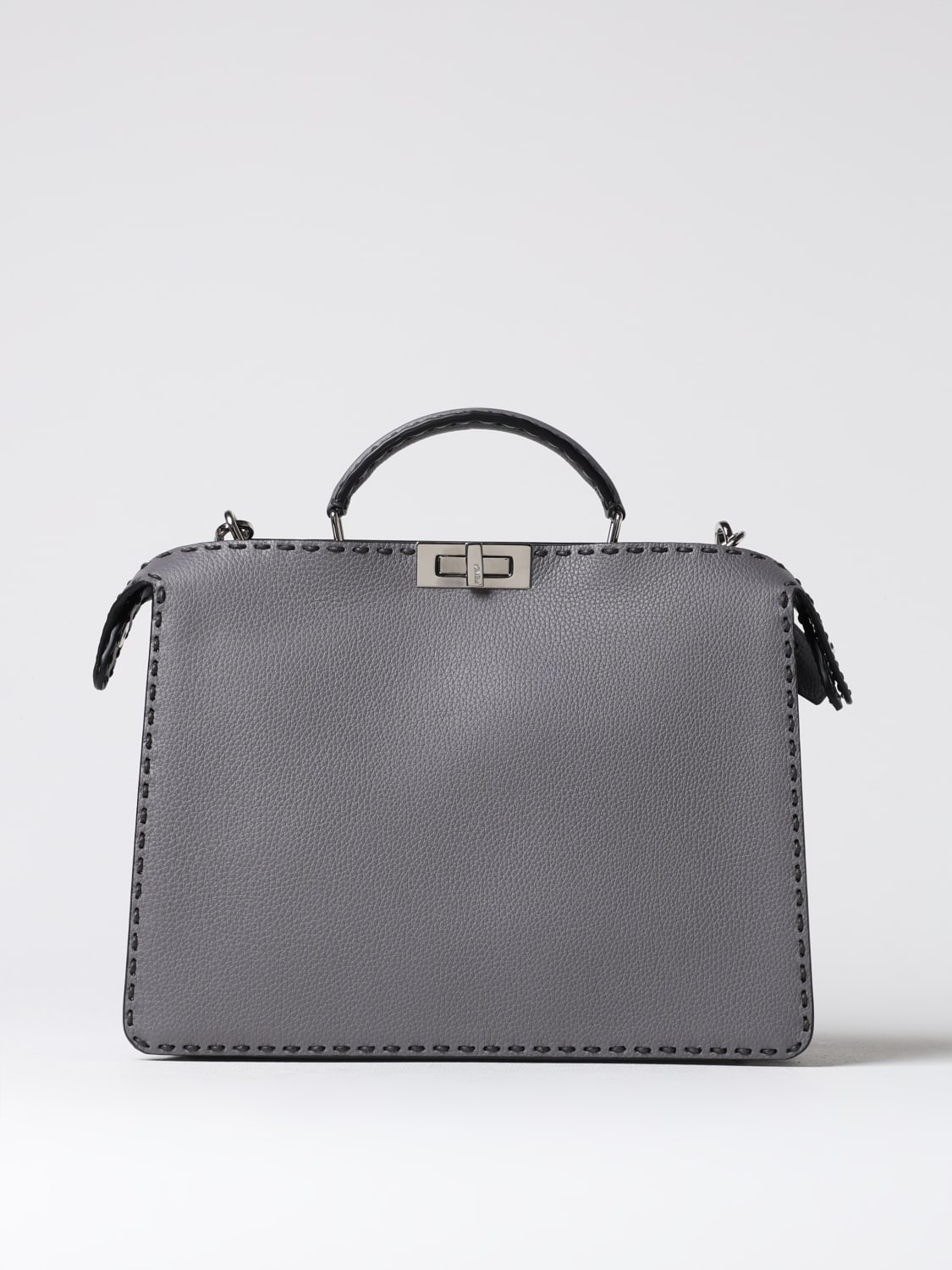 Giglio Borsa Peekaboo Fendi in pelle a grana