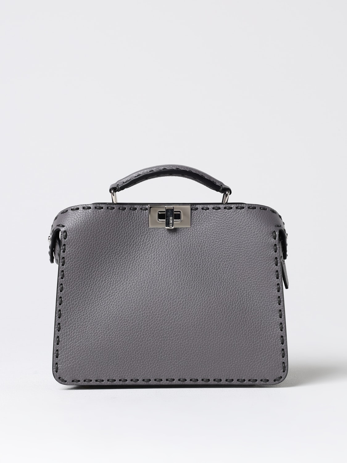 Giglio Borsa Peekaboo Fendi in pelle a grana