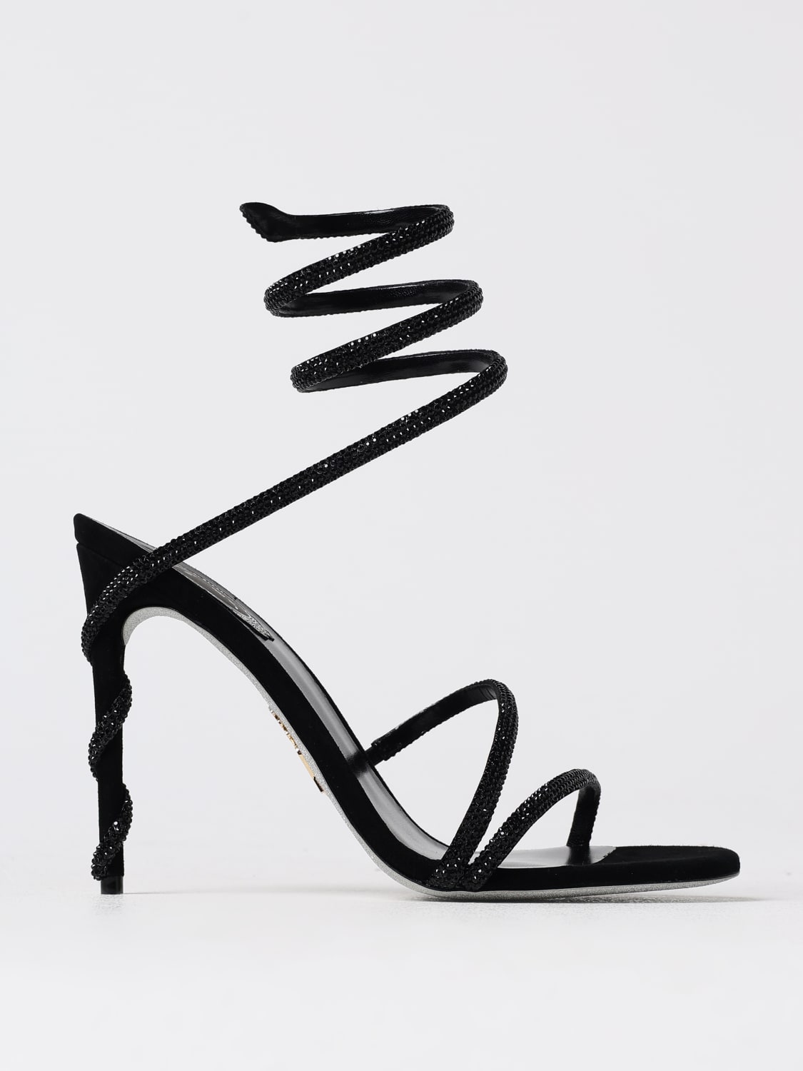 RENE CAOVILLA HEELED SANDALS: Shoes woman Rene Caovilla, Black - Img 1