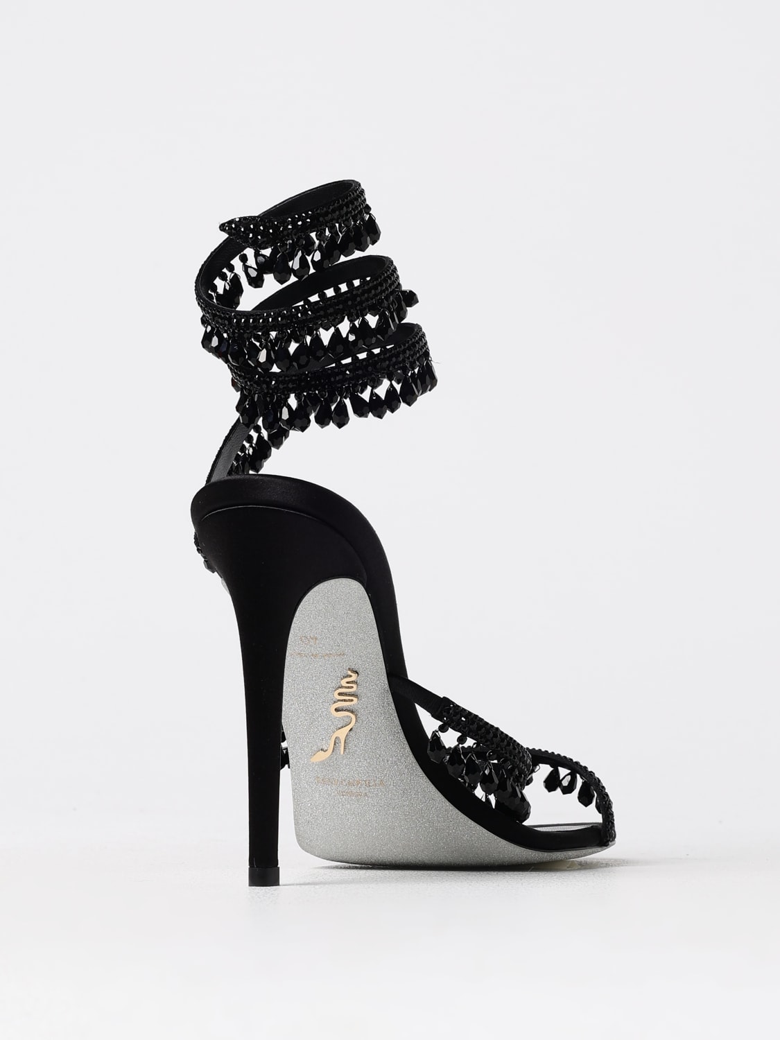 RENE CAOVILLA HEELED SANDALS: Shoes woman Rene Caovilla, Black - Img 3