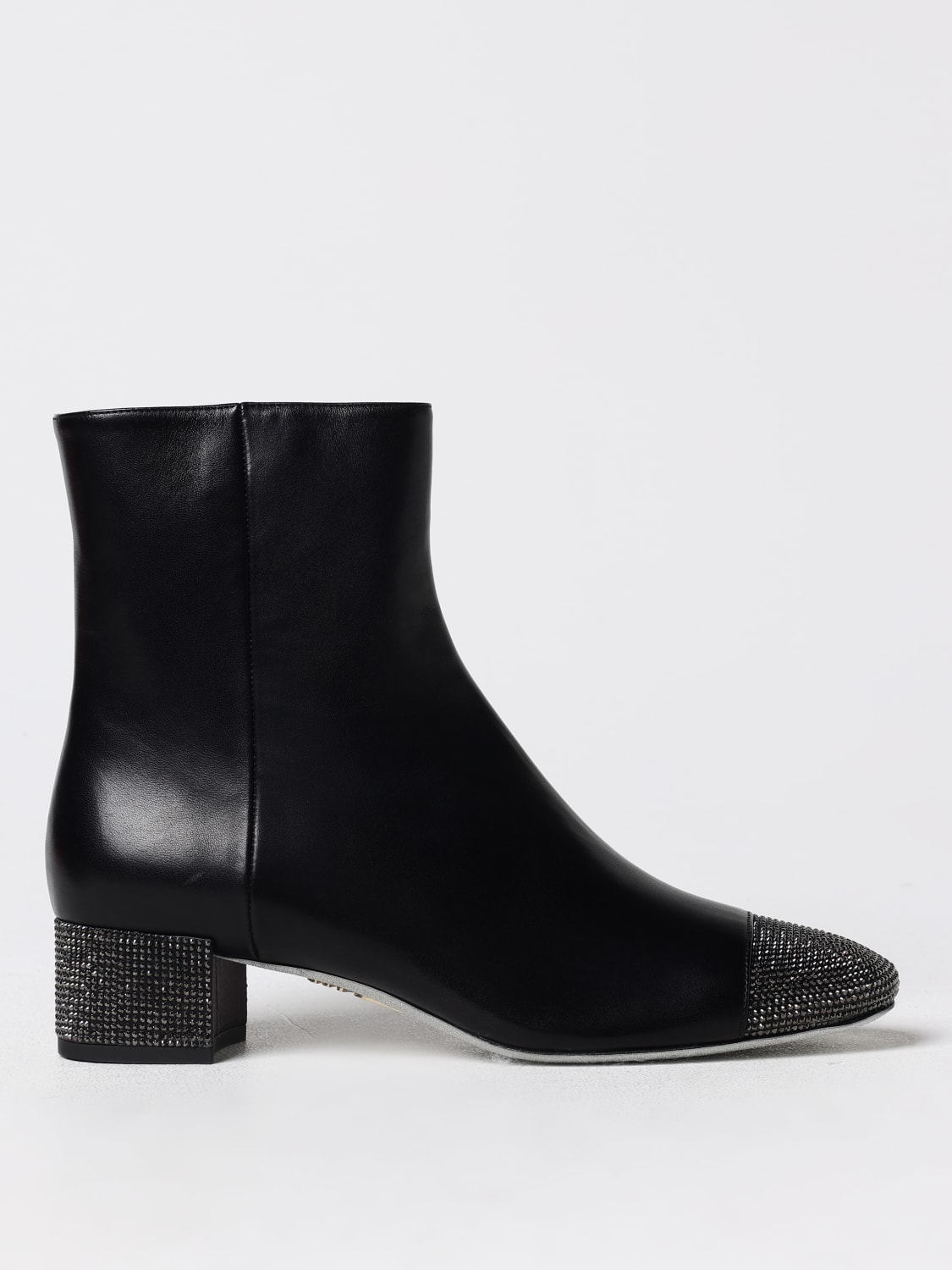 RENE CAOVILLA FLAT ANKLE BOOTS: Shoes woman Rene Caovilla, Black - Img 1