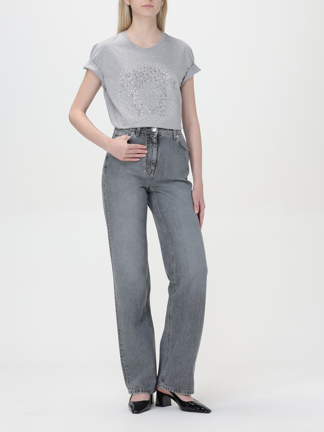 VERSACE JEANS: Jeans damen Versace, Grau - Img 2