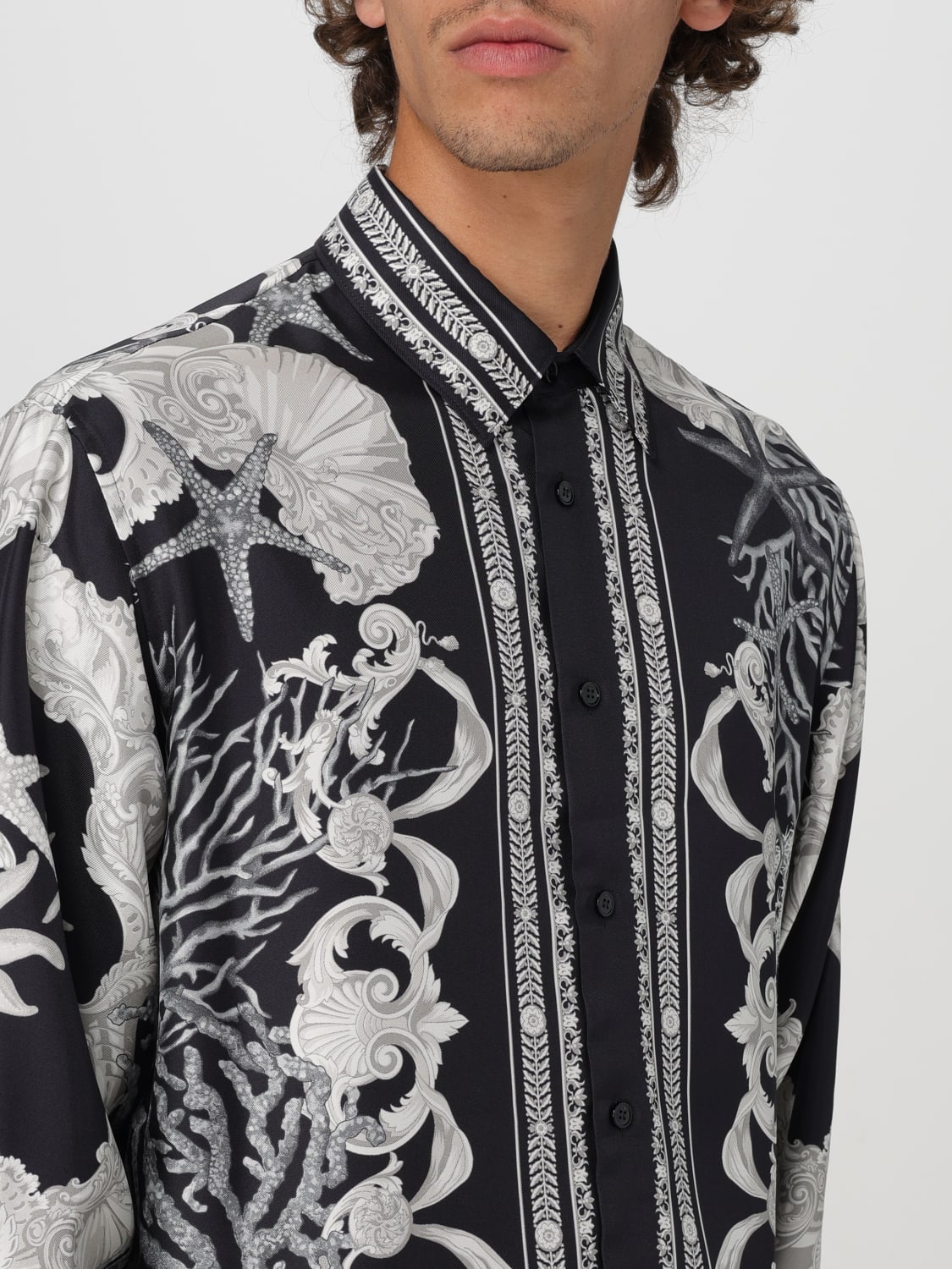 VERSACE SHIRT: Shirt men Versace, Black - Img 5