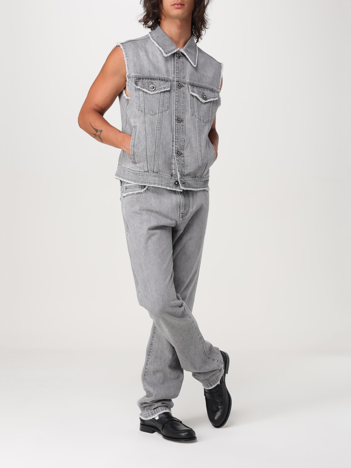 VERSACE JEANS: Jeans homme Versace, Gris - Img 2