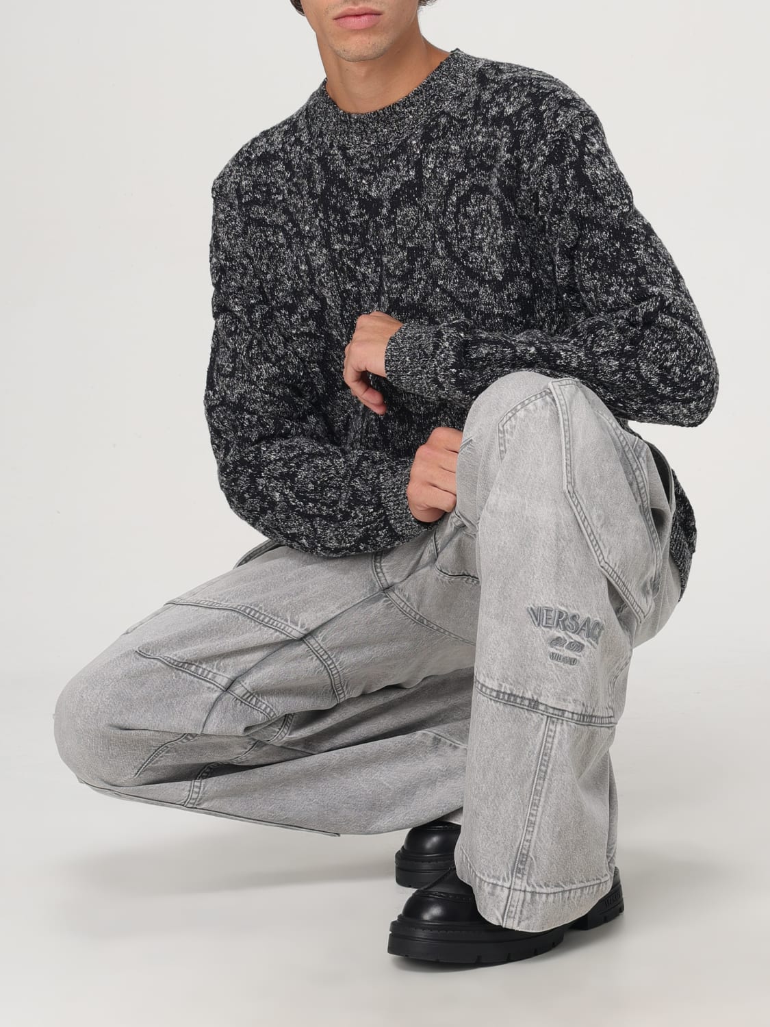 VERSACE PULLOVER: Pullover herren Versace, Schwarz - Img 2