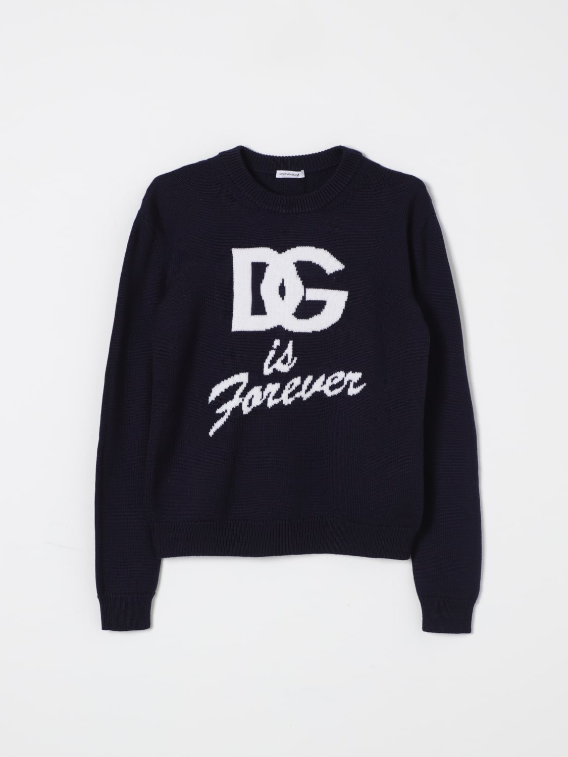 DOLCE & GABBANA SWEATER: Sweater kids Dolce & Gabbana, Navy - Img 1