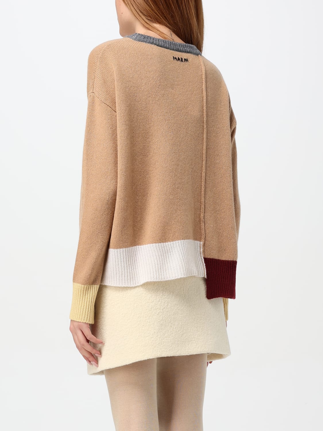 MARNI SWEATER: Sweater woman Marni, Beige - Img 3