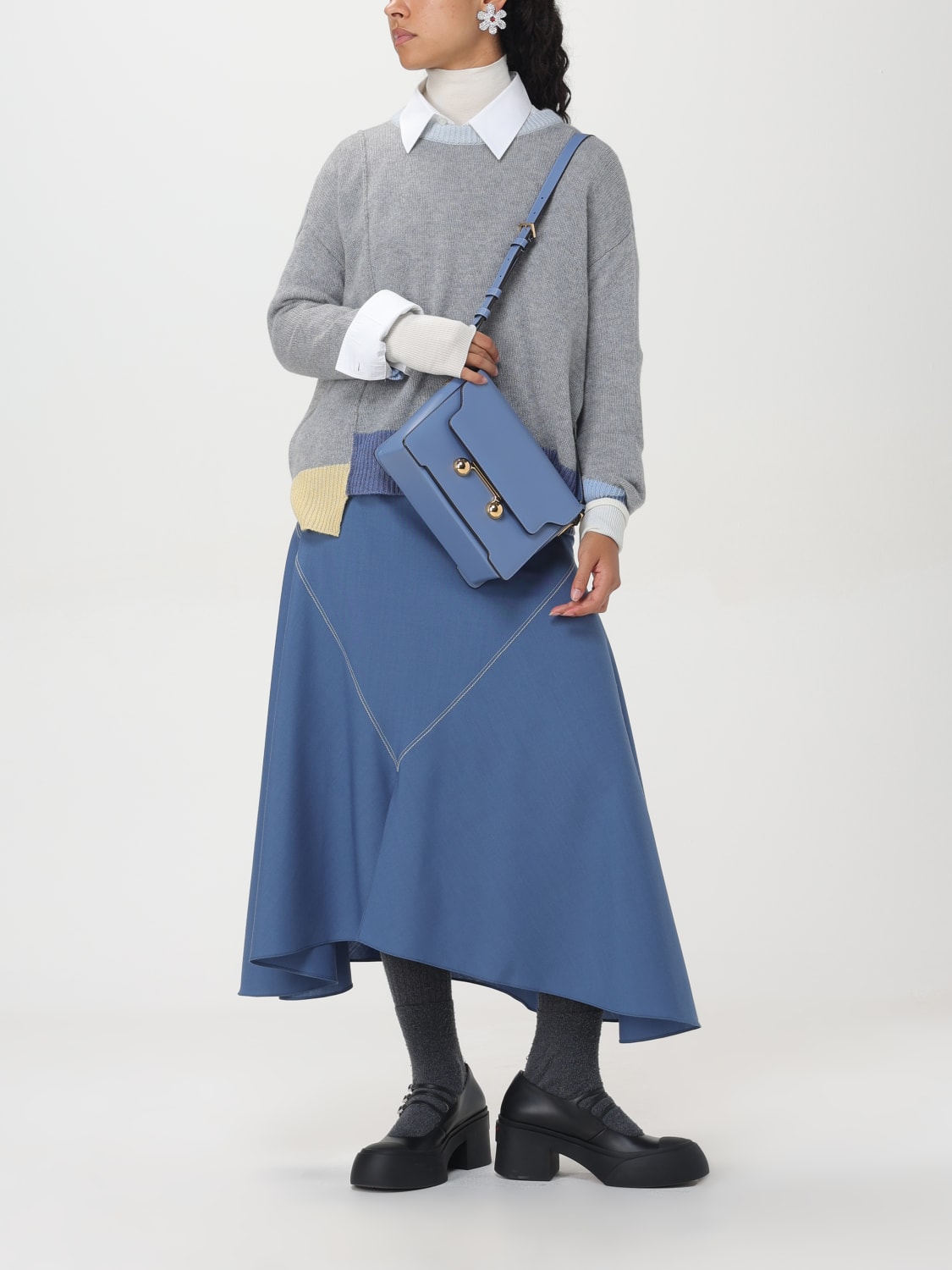 MARNI MINI BAG: Shoulder bag woman Marni, Gnawed Blue - Img 2