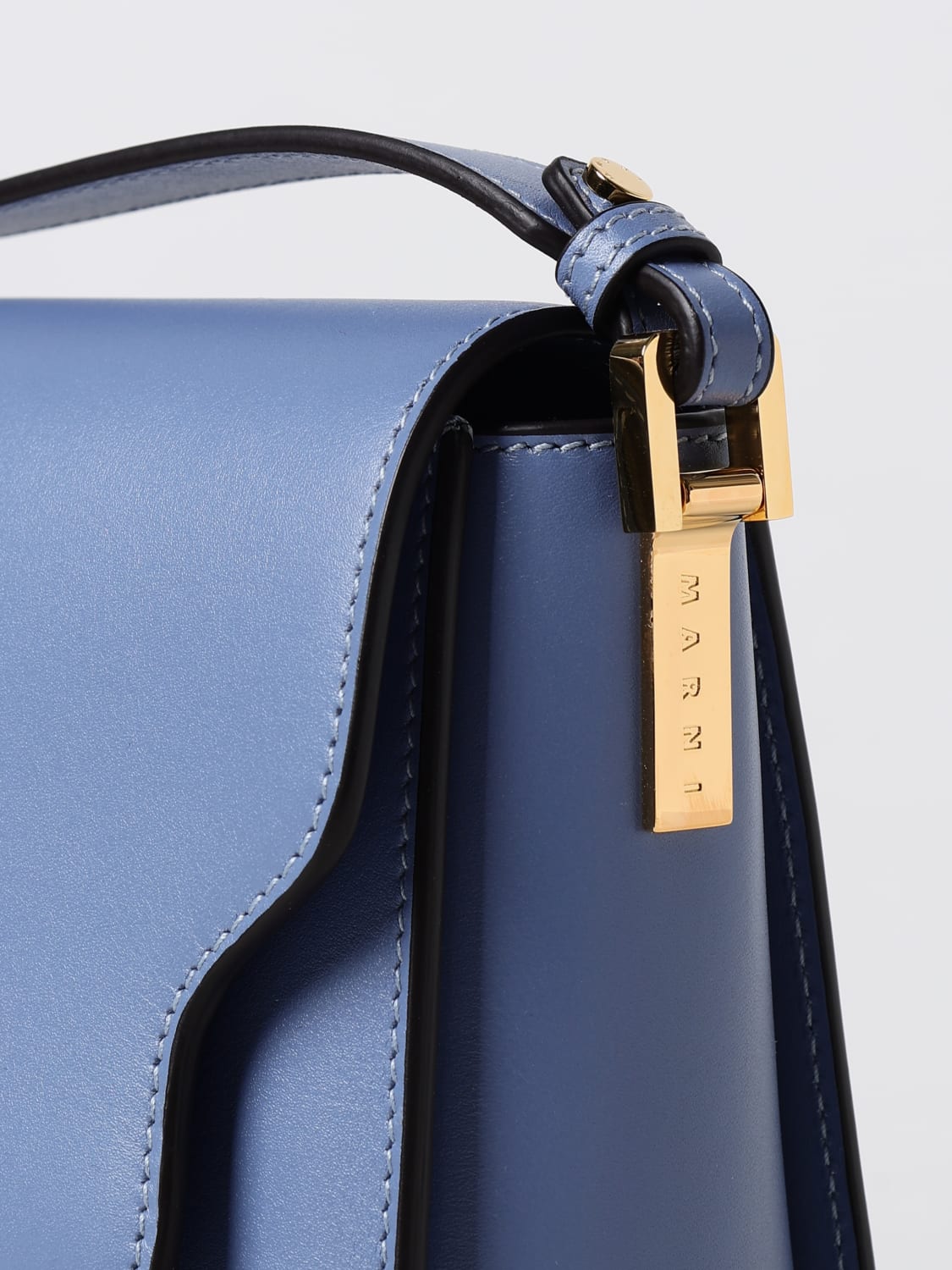 MARNI MINI BAG: Shoulder bag woman Marni, Gnawed Blue - Img 4