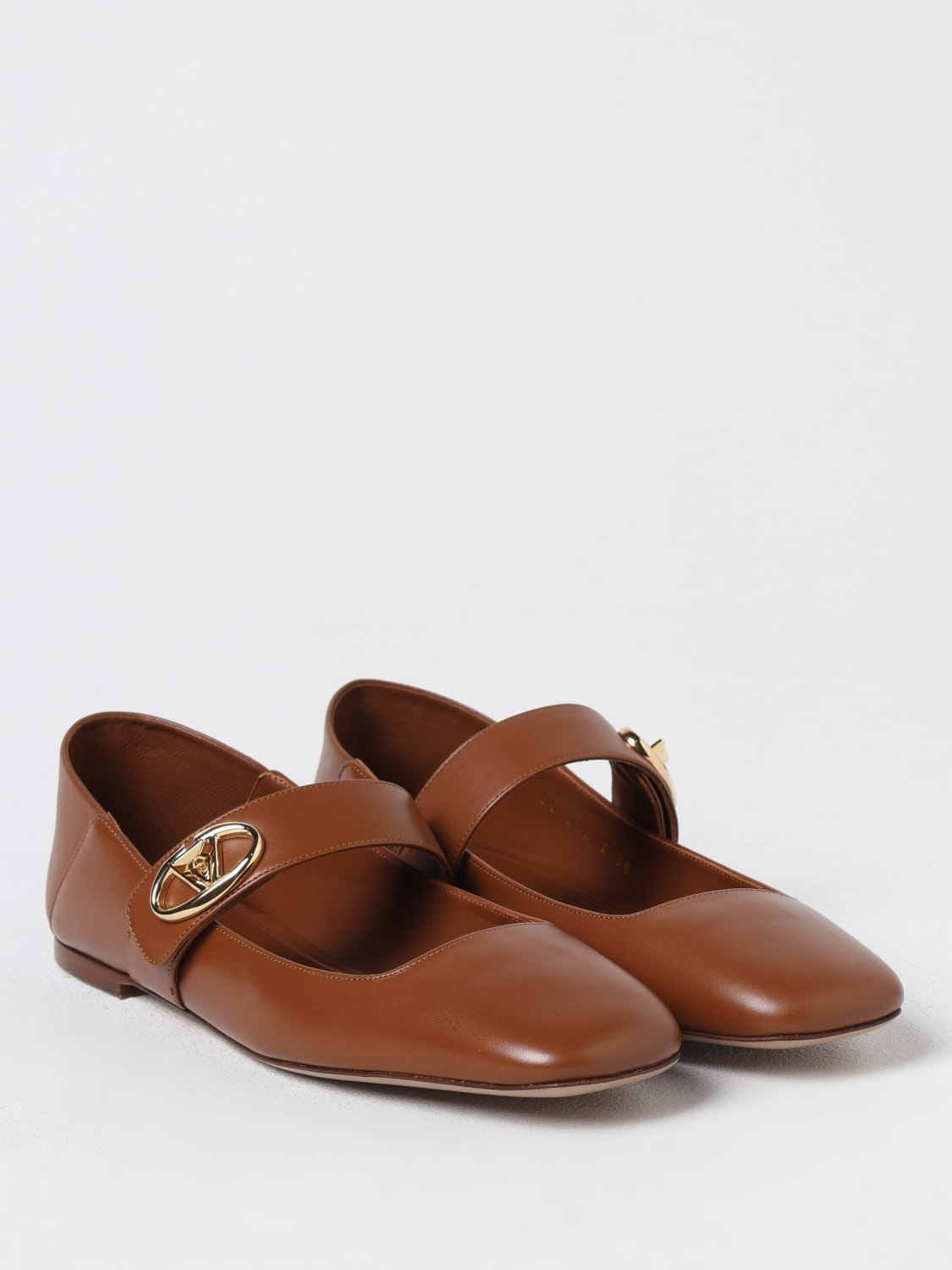 VALENTINO GARAVANI BALLET FLATS: Shoes woman Valentino Garavani, Brown - Img 2