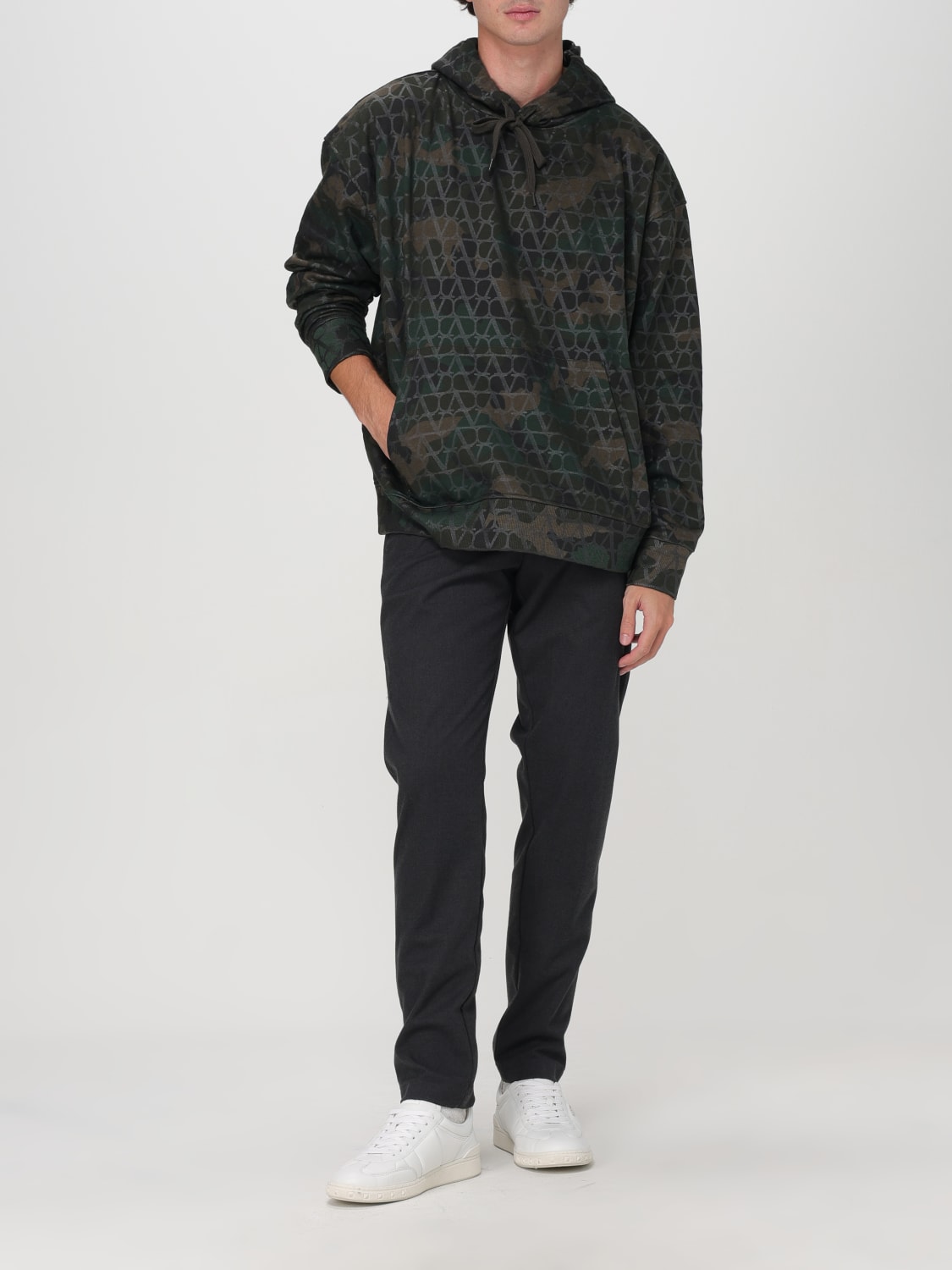 VALENTINO SWEATSHIRT: Sweatshirt men Valentino, Military - Img 2