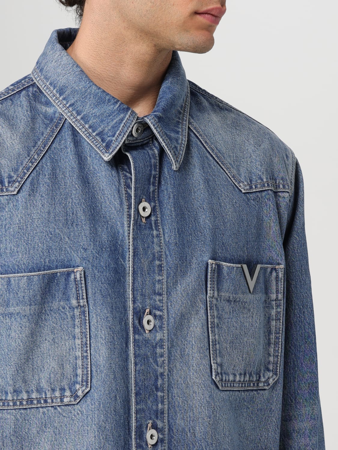 VALENTINO CAMISA: Camisa hombre Valentino, Denim - Img 5