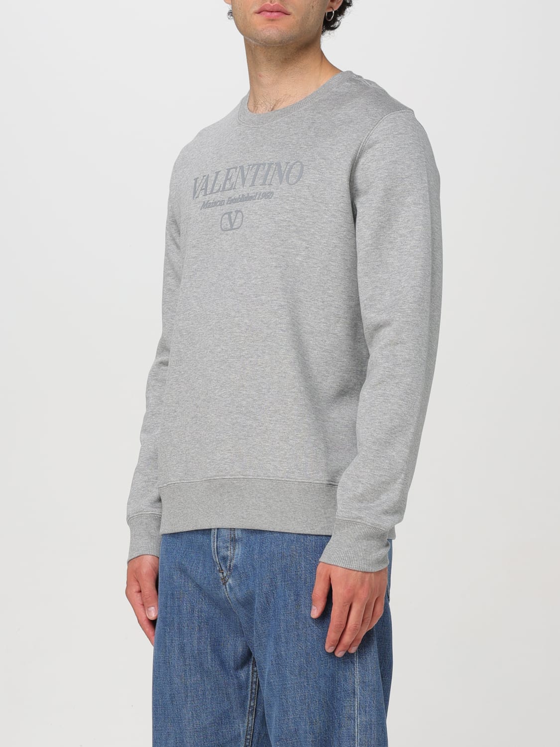 VALENTINO FELPA: Sweatshirt men Valentino, Grey - Img 4