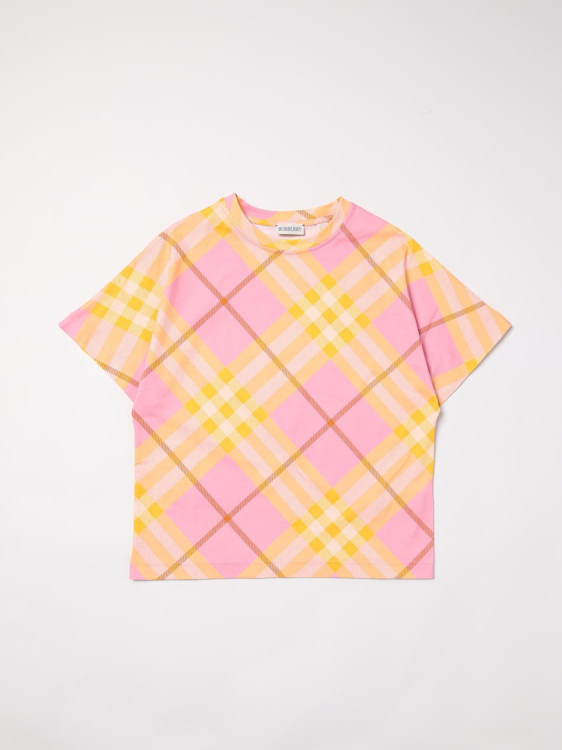 BURBERRY T-SHIRT: T-shirt kinder Burberry Kids, Pink - Img 1