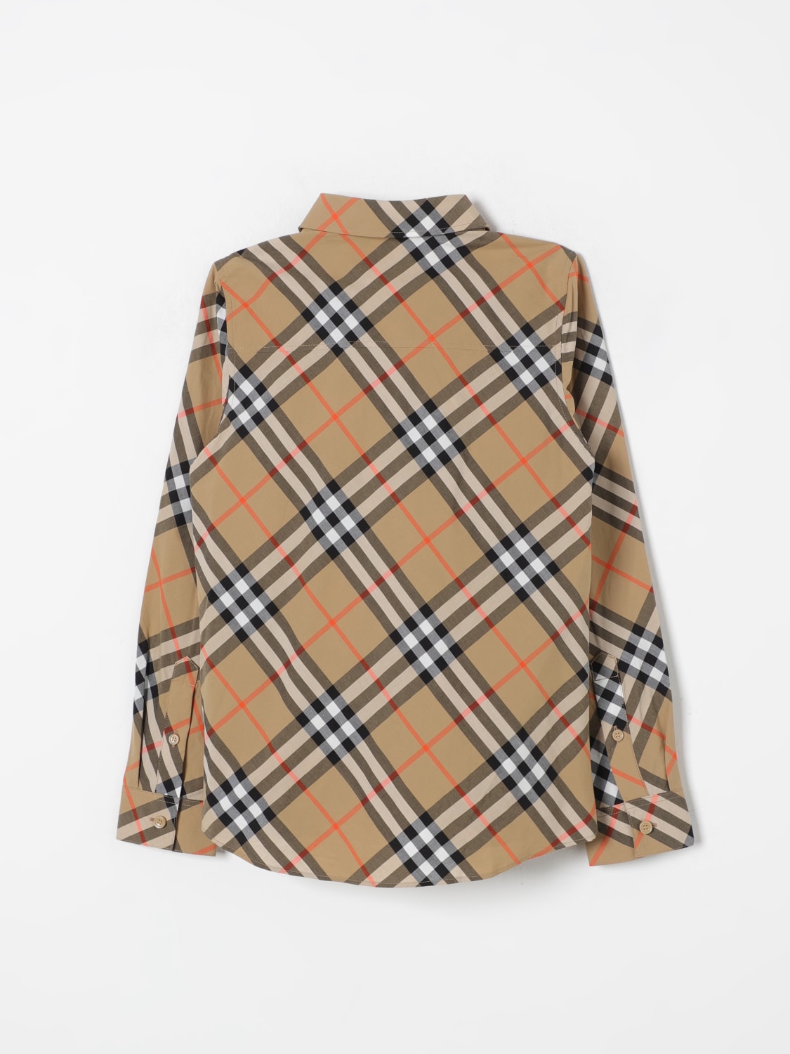 BURBERRY CAMICIA: Camicia check Burberry in cotone, Beige - Img 2