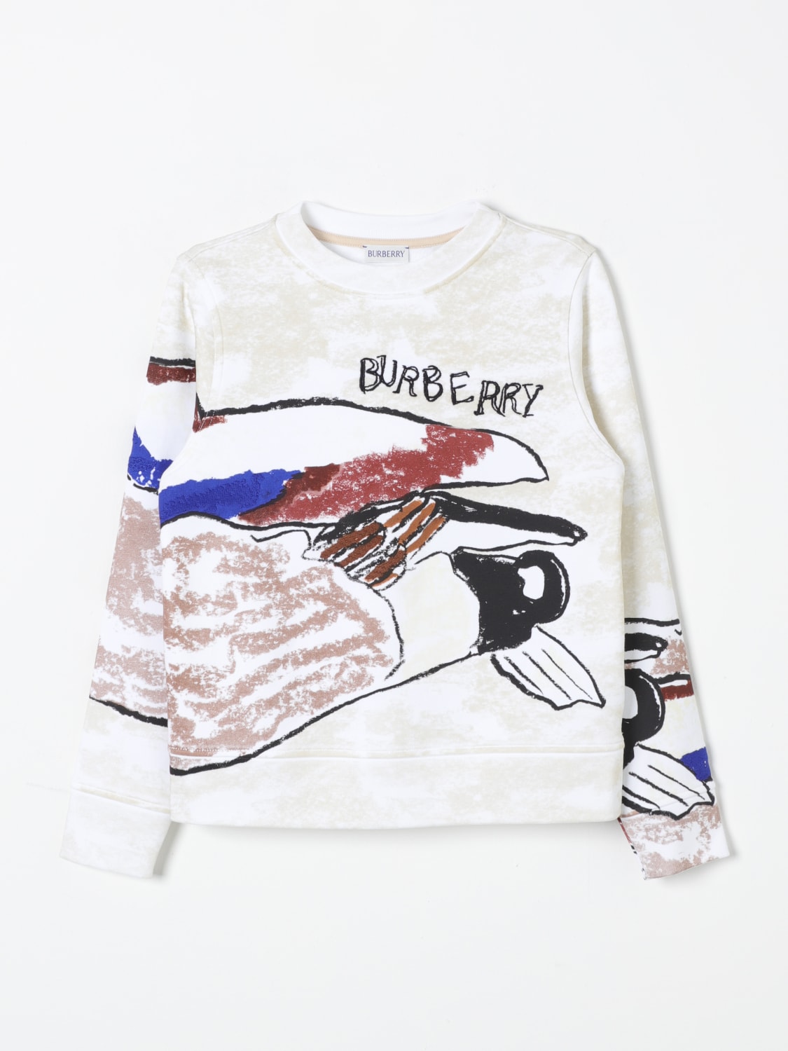 BURBERRY 스웨터: 스웨터 남아 Burberry Kids, 화이트 - Img 1