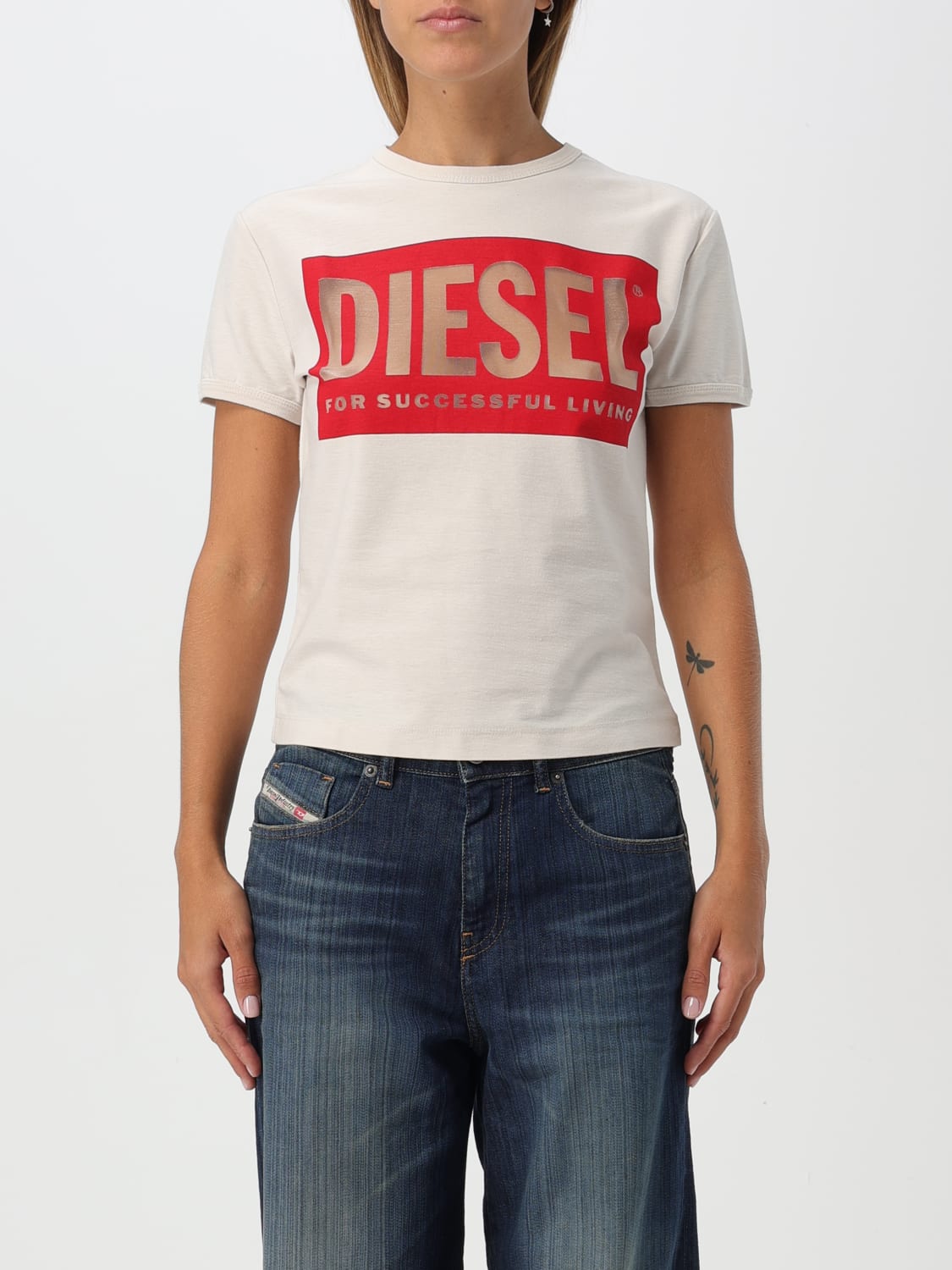 Giglio T-shirt Diesel in cotone con logo